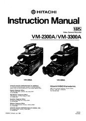 Hitachi VM-3300A Instruction Manual