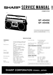 Sharp GF-4545E Service Manual