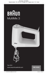 Braun MultiMix 3 HM 3000WH Manual