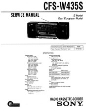 Sony CFS-W435S Service Manual
