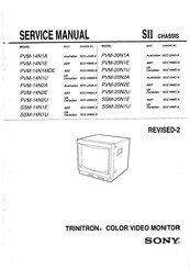 Sony TRINITRON PVM-20N1U Service Manual