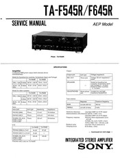 Sony TA-F645R Service Manual