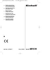 EINHELL BG-DP 6015 N Operating Instructions Manual