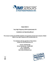 Pcb Piezotronics IMI Sensors 600A12 Installation And Operating Manual