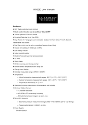 La Crosse Technology WS6282 User Manuals