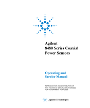 Agilent Technologies 8480 Series Operating And Service Manual