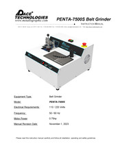 Pace Technologies PENTA-7500S Instruction Manual