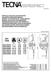 TECNA 9358-9358G Operating Manual