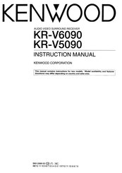 Kenwood KR-V6090 Instruction Manual