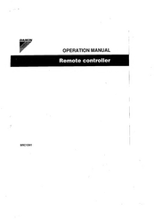 Daikin BRC1D61 Operation Manual