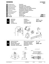 Siemens GBB 1 Series Mounting Instructions