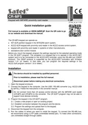 Satel CR-MF5 Quick Installation Manual