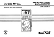Radio Shack 22-168A Owner's Manual