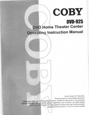 Coby DVD-925 Operating Instructions Manual