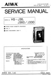 Aiwa HS-J36 Service Manual