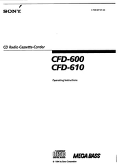 Sony CFD-610 Operating Instructions Manual