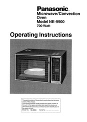 Panasonic NE-9900 Operating Instructions Manual