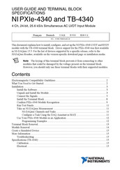 National Instruments NI TB-4340 User Manual