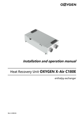 Oxygen X-Air C180E Installation And Operation Manual