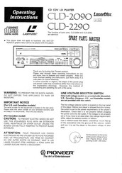 Pioneer CLD-2090 Operating Instructions Manual