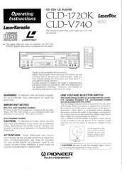 Pioneer CLD-V740 Operating Instructions Manual