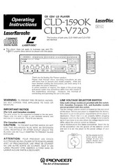 Pioneer CLD-V720 Operating Instructions Manual