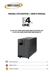 INFOSEC UPS SYSTEM E4 Pro One 1000 VA User Manual