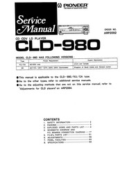 Pioneer CLD-980 Service Manual