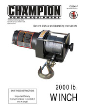 Champion Power Equipment C20049F Owner's Manual And Operating Instructions