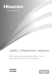 Hisense HRCD609B User's Operation Manual