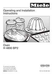 Miele H4890BP2SCBL Operating And Installation Instructions