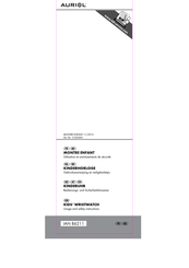 Auriol 86211 Usage And Safety Instructions