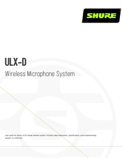 Shure ULXD2/SM58-V50 Manual