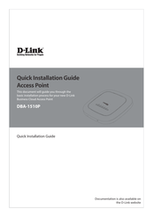 D-Link DBA-1510P Quick Installation Manual