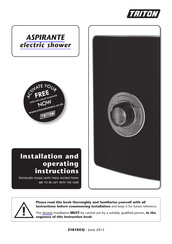 Triton Aspirante ASP09GSBLK Installation And Operating Instructions Manual