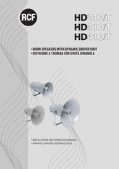 RCF HD310/T Installation And Operation Manual
