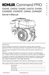 Kohler Command PRO CH440DF Owner's Manual