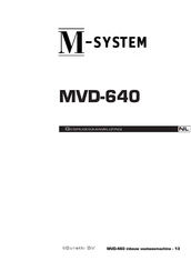 M-system MVD-640 Operating Instructions Manual