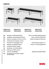 KWC SIRIUS SIRX731C Installation And Operating Instructions Manual