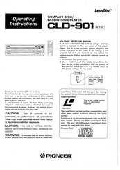 Pioneer CLD-901 Operating Instructions Manual