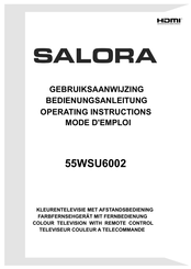 Salora 55WSU6002 Operating Instructions Manual