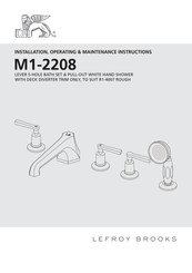 Lefroy Brooks M1-2208 Installation, Operating,  & Maintenance Instructions