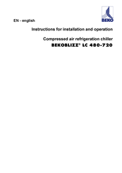 Beko BEKOBLIZZ LC 600-R Instructions For Installation And Operation Manual