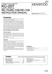 Kenwood KC-207 Instruction Manual