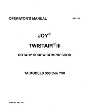 Joy TA-600 Operator's Manual