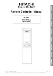 Hitachi SPX-RCKA Manual