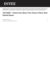 Intex 164136ND Owner's Manual