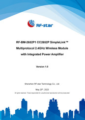 RF-Star SimpleLink RF-BM-2652P1 CC2652P Manual