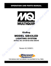 MULTIQUIP G4100105 Operation And Parts Manual