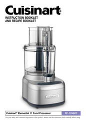 Cuisinart Elemental 11 Instruction Booklet And Recipe Booklet